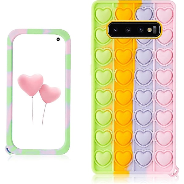 Trendig och rolig Samsung Galaxy S10-fodral, silikon estetisk tecknad rolig söt cool fidget unik snygg designer rolig skyddande fodral för pojkar flickor