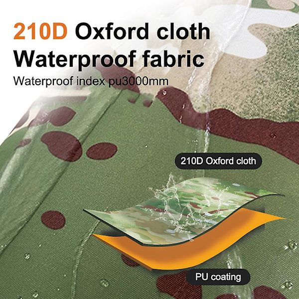 Camping Outdoor Portable Camouflage Waterproof Bag Camping Swimming Diving（35L，green）