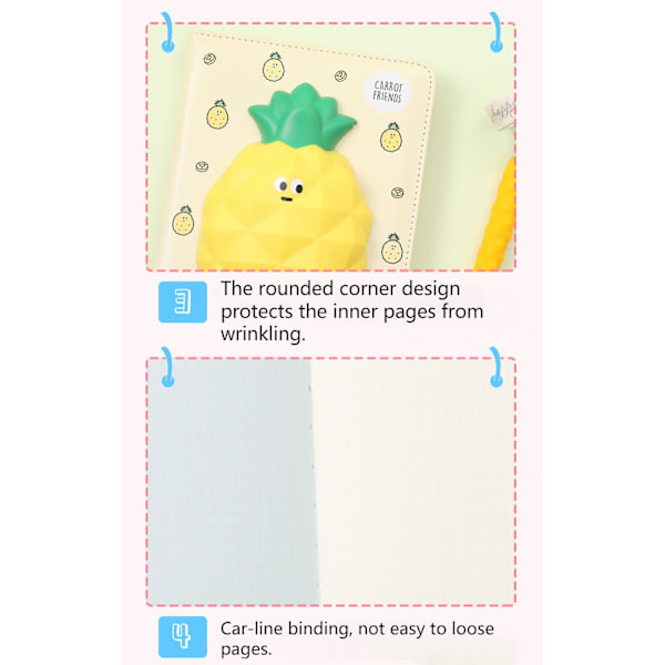 Saytay Decompression Notebook Creative Book Net Celebrity Small Animal Decompression Book Cute Color Page Book Hand Ledger St-001