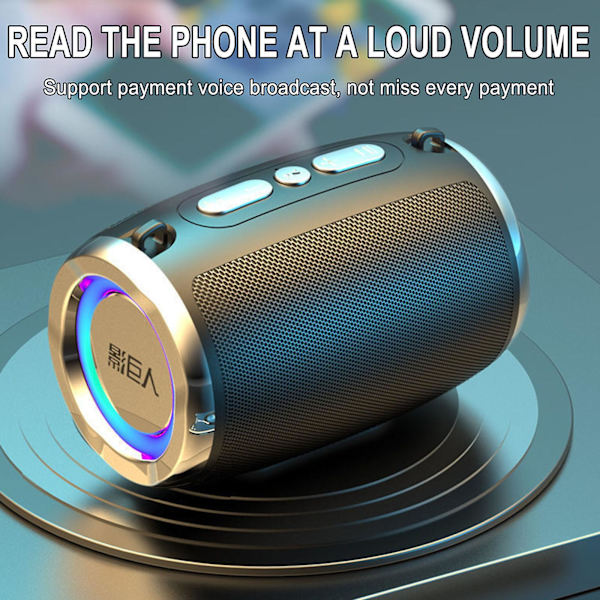 Intelligent Bluetooth-højttaler med høj lydkvalitet（One Size，Black）