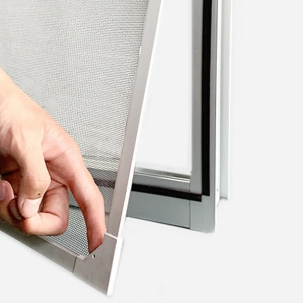 Glasfibertyg insektsnät fönster myggnät fönster med enkel montering magnetisk ram grå 100*120cm