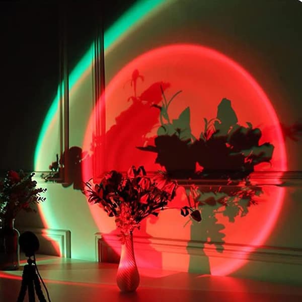 Sunset Projektor Led Regnbue Projektionslys Usb Sunset Lampe Projektor