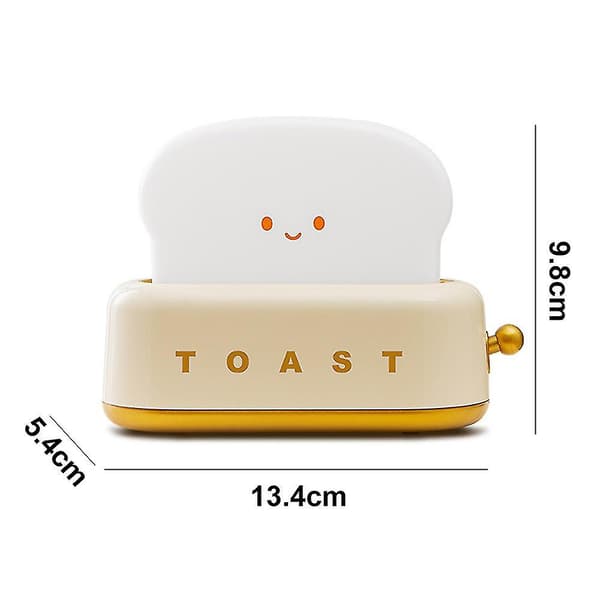 Led dæmpbar brødlys, genopladelig borddekoration lampe（gul）
