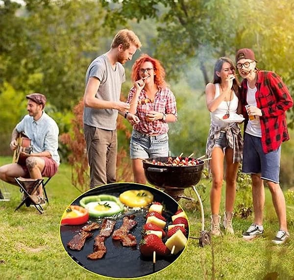Grillmatte for gassgrill 50x40 sett med 6, grillmatte for grill, grillmatte for grill