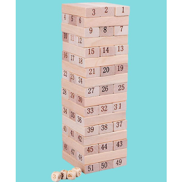 51 numerolohkon lelu värilohko pino korkea pumppu musiikki kerrostettu puulelut（VÄRI）