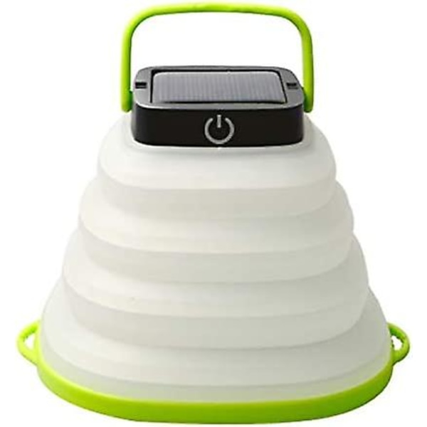 Dww-green hopfällbar campinglampa, bärbar utomhuscampinglykta soltältlampa uppladdningsbar nödlampa, formad design