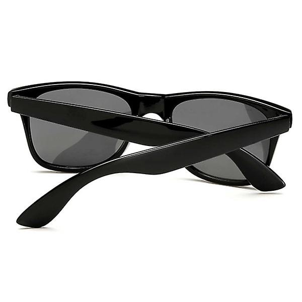 Retro Wayfarer Solbriller Sort Sort Glas Sort
