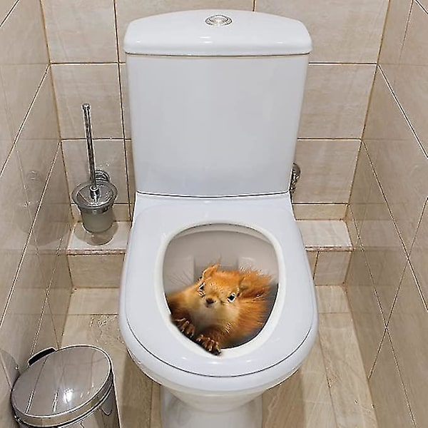 Wabjtam 3d orava seinätarra wc-kannen tarrat irrotettavat vedenpitävät wc-istuimen tarrat kylpyhuone wc wc-sisustukseen