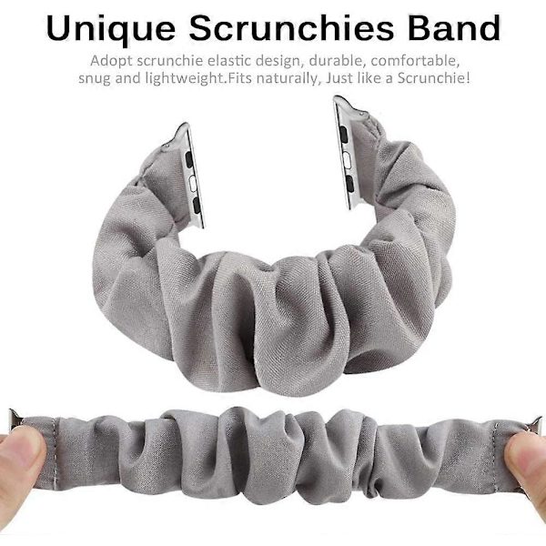 Kompatibel Apple Watch Series 7 41mm Scrunchie-band, Mjukt Tryckt Elastiskt Scrunchie-band för Apple Watch Series 7/SE/6/5/4/3/2/1 38mm 40mm 41mm
