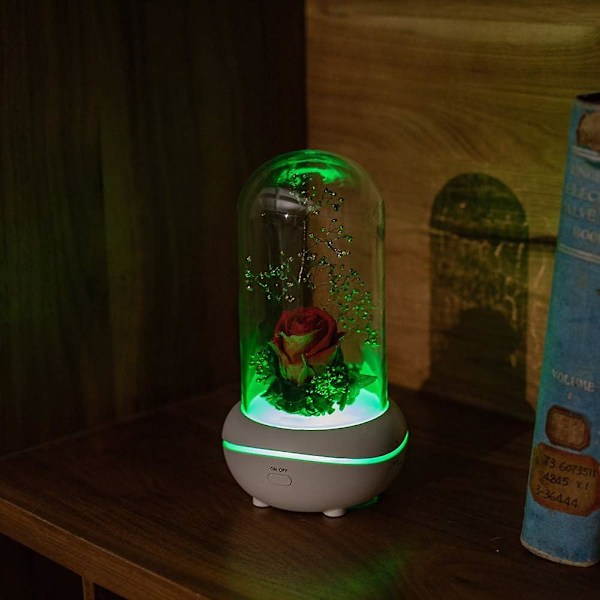 Bevaret duft, bærbar lampe, genopladelig, USB aroma diffuser til hjem, kontor, soveværelse（pink）