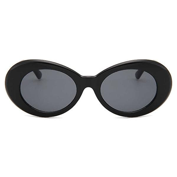 Mustat suuret pyöreät retro aurinkolasit musta lasi musta