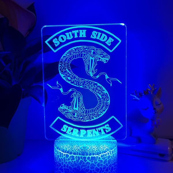 3D Illusionslampa Orm LED Nattlampa med Fjärrkontroll