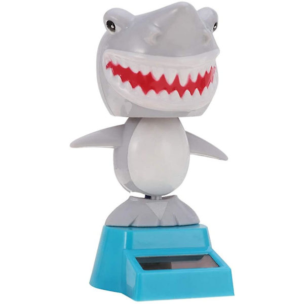 Solcelledansende legetøj Bobble Head legetøj Haj dukke dyr dansende figur legetøj Bil instrumentbræt indretning