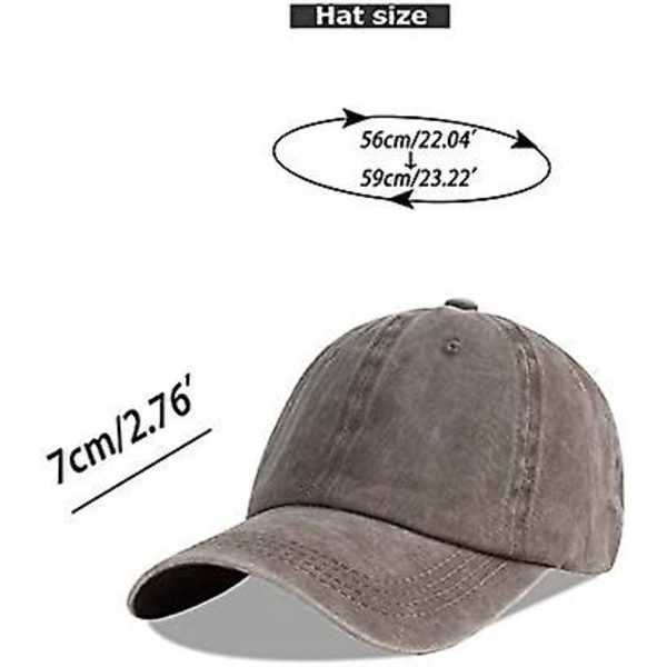 Unisex Baseball Cap 100% Bomuld Passer til Mænd Kvinder Vasket Denim Justerbar Dad Hat Heilwiy Gave