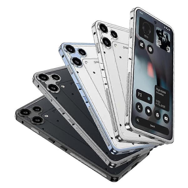 Stötfångarfodral med aluminiumram för Nothing Phone 3 3a Lite, 3a Pro metallinsskydd Distant Peak Blue