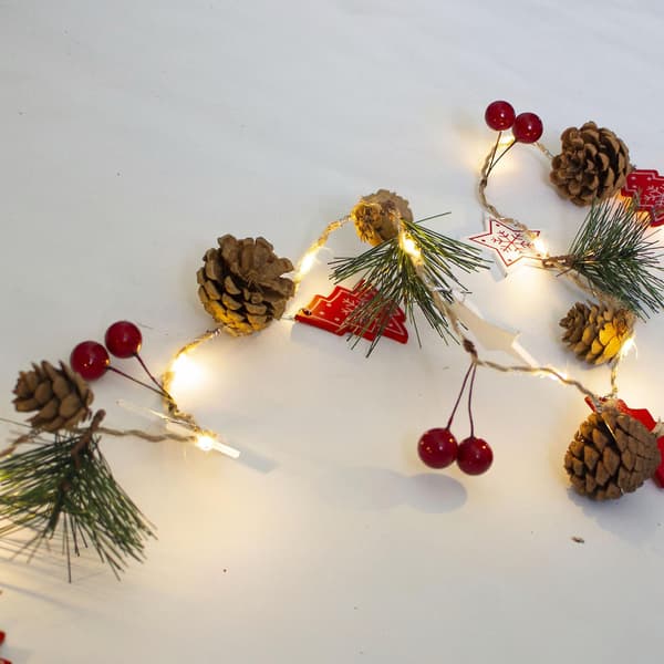 Julepynt Julelys LED-lyskæde Kobbertrådslampe Indendørsbelysning