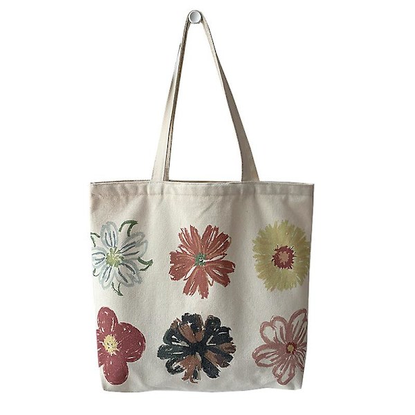 Dam Tote Bag för kvinnor Flickor Barn Axelväska med dragkedja Strand Lunch Resa och Livsmedelspåse