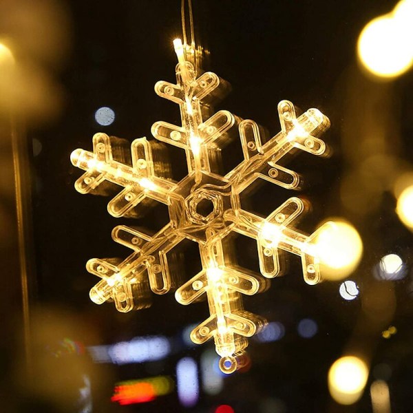 LED snefnug "Icy Star", ca. 30 x 16 cm, batteridrevet
