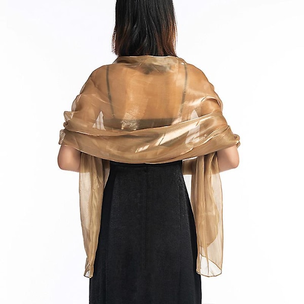 Iridescent Wrap Stole Sjal for Bryllup Brud Piker og Fester