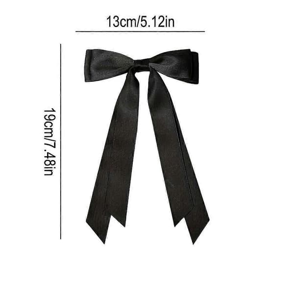 Hårklämma med balettrosett - Dubbellagers rosettaccessoar för en söt och feminin stil Black