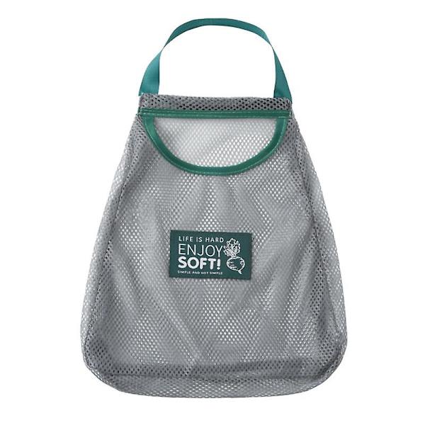 Genanvendelig frugt- og grøntsagsindkøbspose Tote Mesh Woven Net hængende opbevaringspose til køkkenet