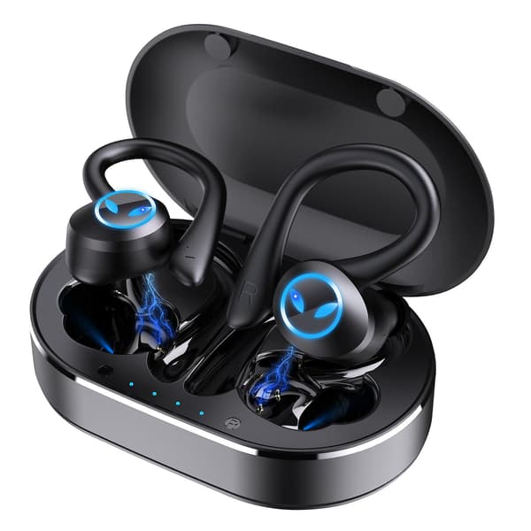 Trådlösa Bluetooth 5.1-hörlurar, IPX7 sport-hörlurar