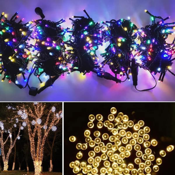 Julepynt 24V Udendørs 30M 300 LED Batterier Boligindretning Fester Bryllupper