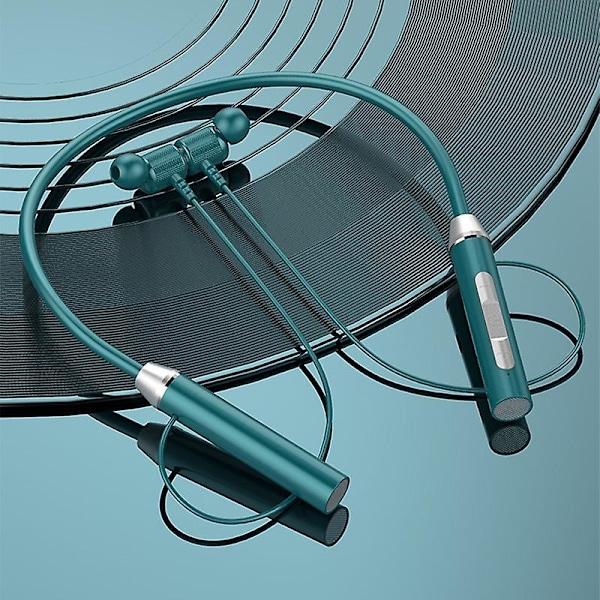 Trådløse Bluetooth 5.2-nakkebåndsøretelefoner med lang standbytid, magnetisk sportsheadset, in-ear-øretelefoner, stereo nakkebåndsøretelefoner med mikrofon for kjøring og løping