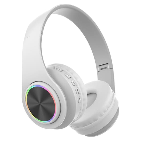 Bluetooth-hovedtelefoner, intelligent trådløs Bluetooth-headset HiFi Stereo Foldable Headset til hjemmekontoret Hvid（Hvid）