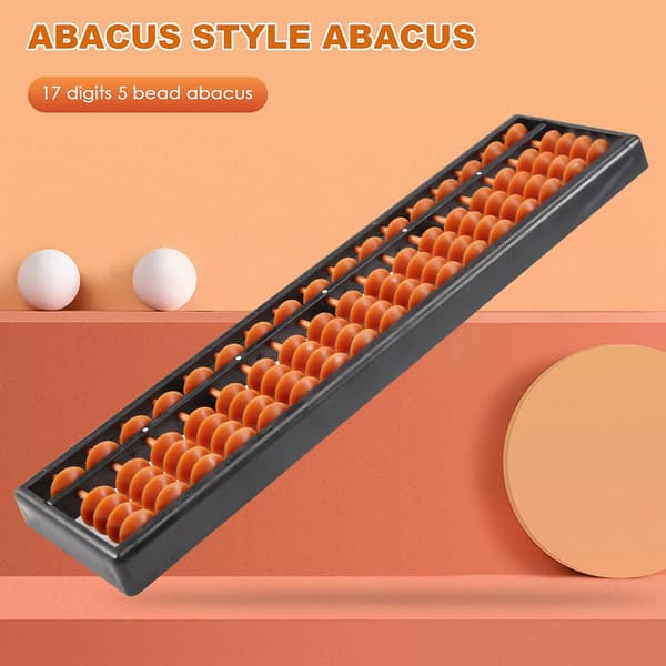 Plast Abacus Aritmetik Abacus Barn Beräkningsverktyg 17 Siffror（svart brun）