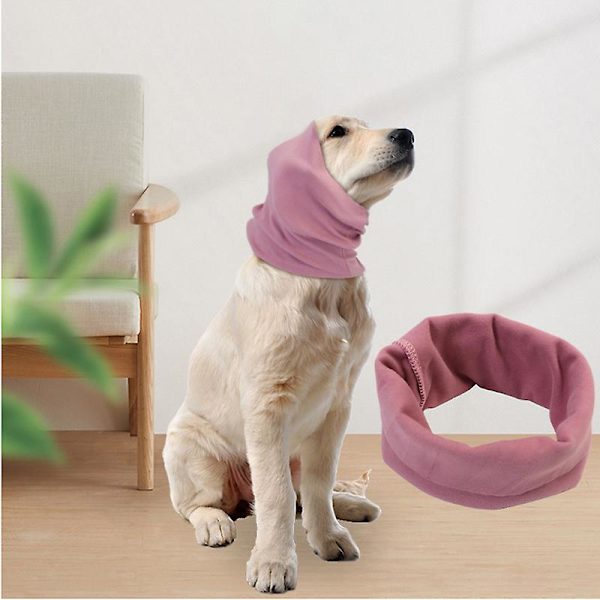 Skønhedsørevarmere til katte og hunde, varme, støjreducerende, højelastiske, bløde og lydisolerede ørevarmere til kæledyr（M，Pink）