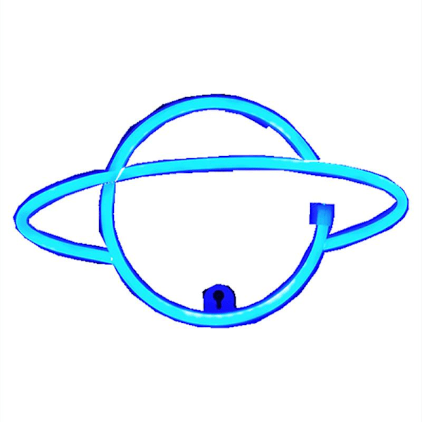LED Neon Skylt Planet Neon Ljus Moln Blixt Led Vägglampa Väggdekor Batteri/USB-driven