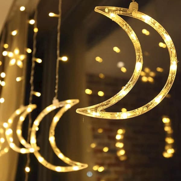 Julepynt LED Pære Lyskæde Dekorative Gardinlys Bryllup Neonlys