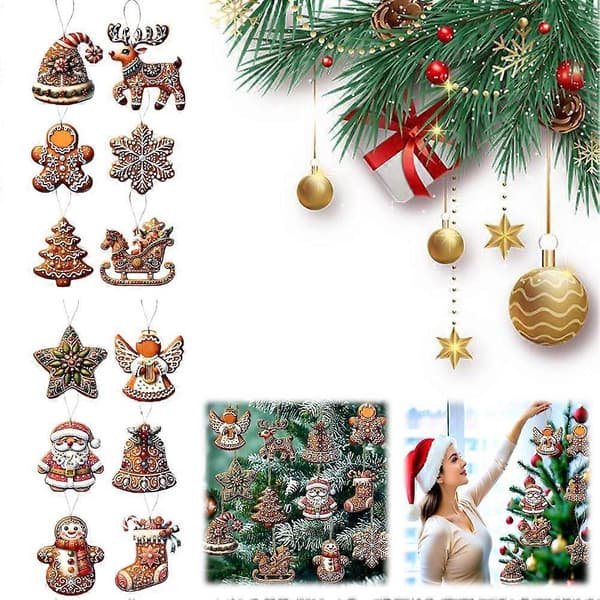 Julgransprydnad, pepparkaksdekoration, trähänge
