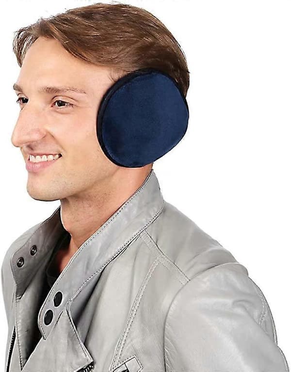 Öronvärmare Unisex Klassisk Fleece Öronmuffar Vinteraccessoar Utomhus Öronmuffar Blå -