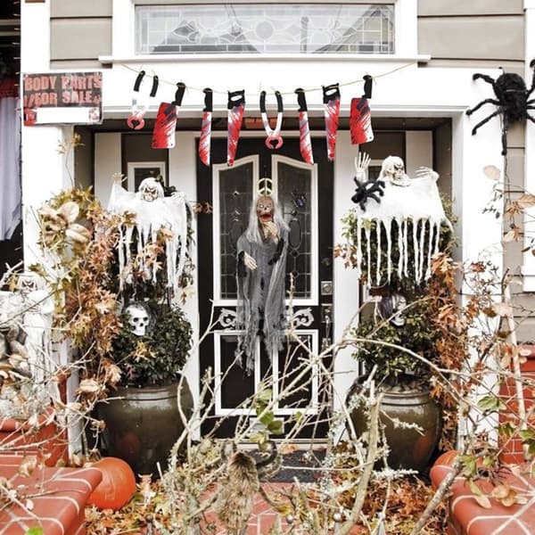 Halloweenpynt - NIKCORP - Blodknivsguirlande - 2,4 m - 2 stk. - Vandtæt