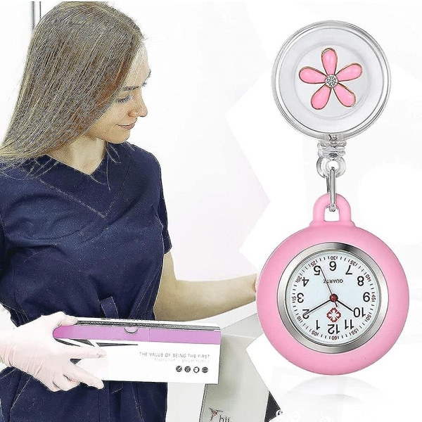 Watch, personlig watch, lysande visare, watch med klämma, present till läkare och sjuksköterskor