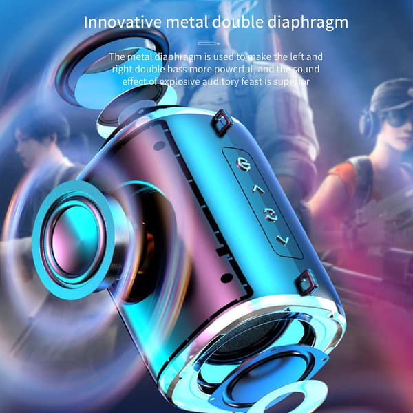 Bærbare Bluetooth-høyttalere Bluetooth-høyttaler Utendørs Bærbar Dobbel Membran Multi-modus Avspilling