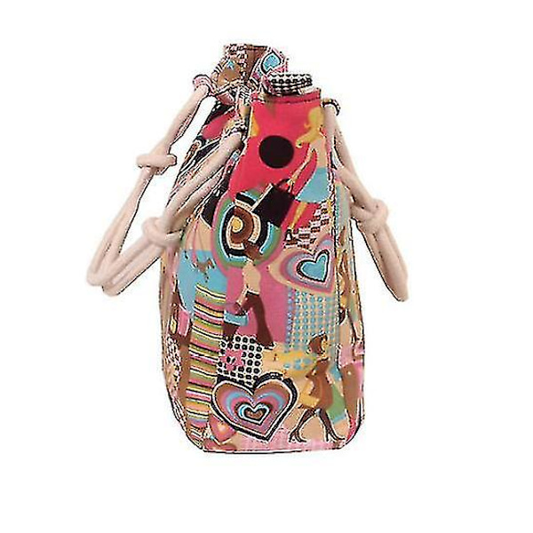 Casual Canvas Bag Shopping Bag En Axel Tryckt Tygväs Canvas Bag