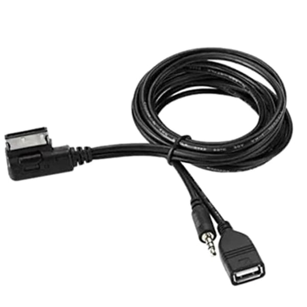 Bilradiokabel USB-bilkonverteringskabel til A1 A3 A4L A5 A6L A8 Q3 Q5 TT med interface med -BOX-interface（sort）