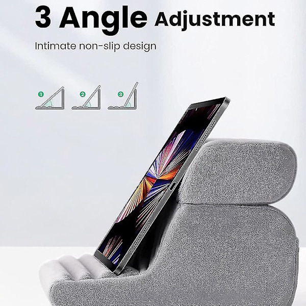 Tyynytablettipuhelinteline iPad-kirjan kannettavan tietokoneen pidikkeelle Tuki 3 kulmaa Sänkytabletin pidike