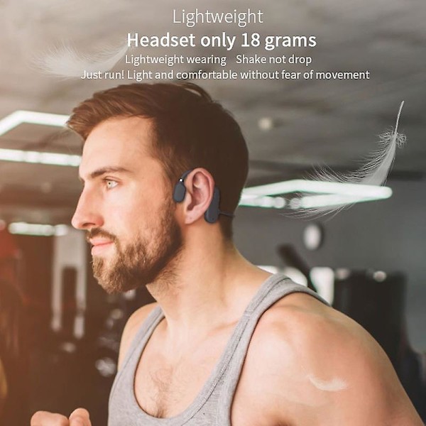 Hörlurar Benledning Trådlöst Headset Benledning Hörlurar Öronkrok Bluetooth Headset Sport Bluetooth 5.0 Vattentät Stereo