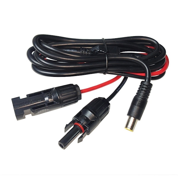 Solcellsanslutningskabel till DC 8 mm adapterkabel 1,8 m med DC5,5x2,5 mm omvandlare för bärbar backup GZ (som visas)