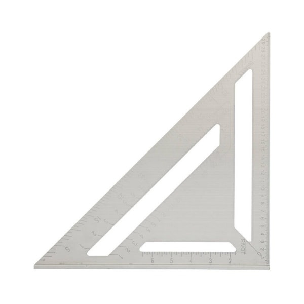 12 tommer trekant lineal Aluminiumslegering Trekant lineal Trekantform Firkantet lineal 90 graders måleværktøj til tømrer (thumb system) Guazuni