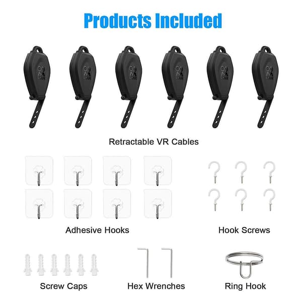 Til Vr All-In-One Headset Hook Game Virtual Reality Multi-Function Praktisk Hook（Sort）