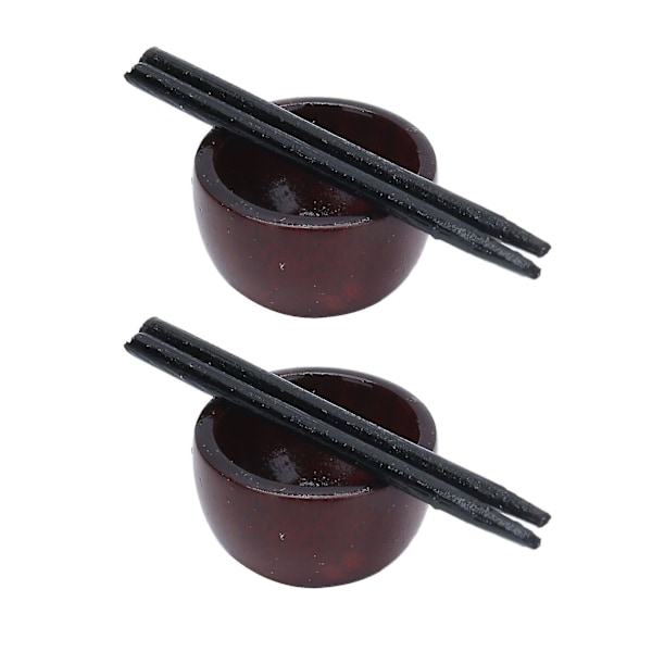 1:12 Dukkehus Skål og Spisesæt Miniature Redwood Retro Dukkehus Bestik til Dukkehus Køkken Spisestue