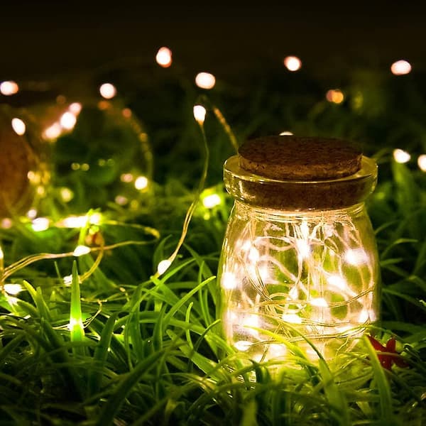 Valosarja, vedenpitävä, 10ft/30 LED-valosarja (lämmin valkoinen)