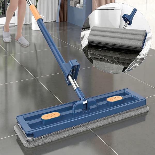 Mop, 42 cm stor moppplatta, golvtorkare, 6 delar fiberbomull, påslös