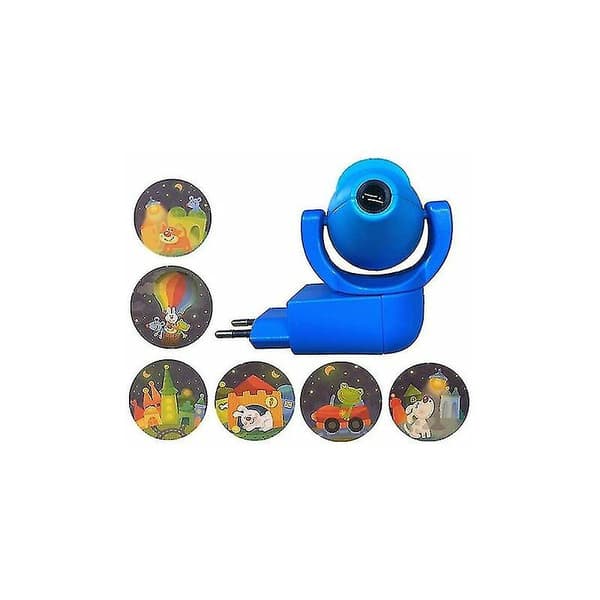 Stjerne Måne Dyreprojektor Led Projektor 6 Bilder Sensor Eu Plugg Nattlys Til Barn Baby Soverom Dekorasjon