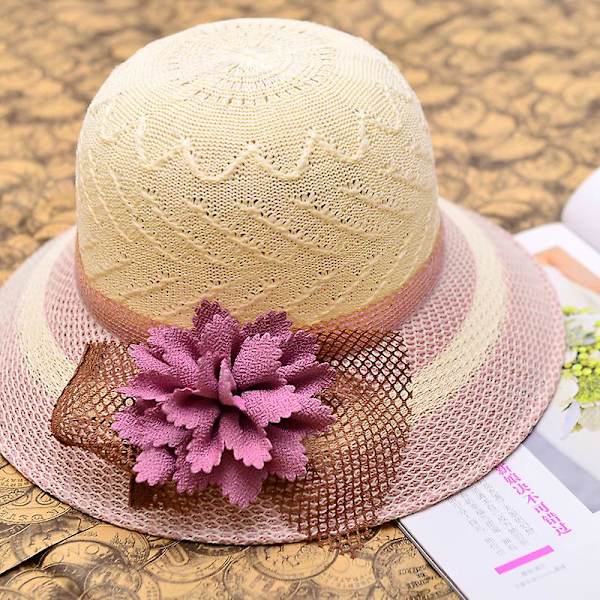 Solhatt Utomhus Strand Solhatt Solhatt Halmhatt Shopping *rosa
